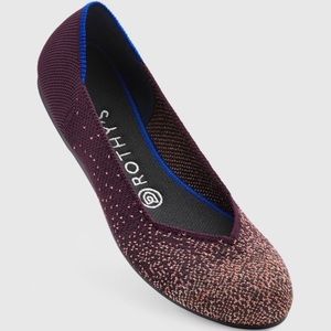 Rothy's RETIRED Eggplant Metallic Round Toe Flat